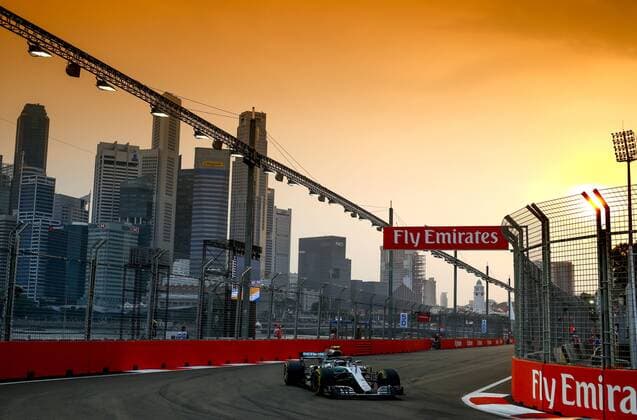 Motorsports: FIA Formula One World Championship WM Weltmeisterschaft 2018, Grand Prix of Singapore, 77 Valtteri Bottas (FIN, Mercedes AMG Petronas Motorsport), Singapore Singapore
