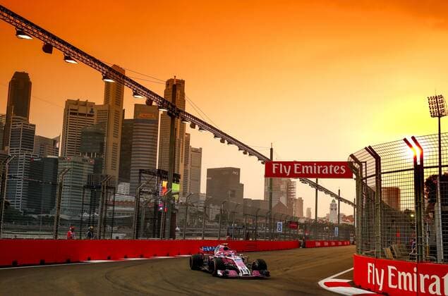 Motorsports: FIA Formula One World Championship WM Weltmeisterschaft 2018, Grand Prix of Singapore, 31 Esteban Ocon (FRA, Racing Point Force India F1 Team), Singapore Singapore