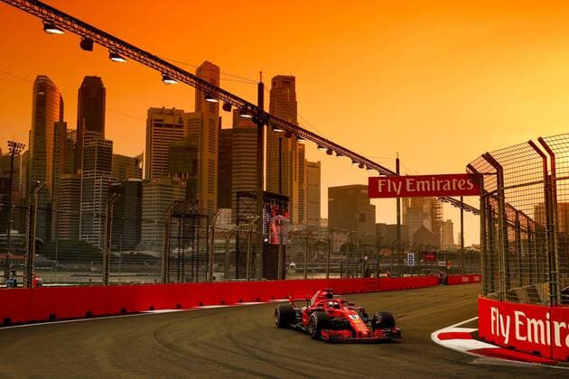 Motorsports: FIA Formula One World Championship WM Weltmeisterschaft 2018, Grand Prix of Singapore, 5 Sebastian Vettel (GER, Scuderia Ferrari), Singapore Singapore
