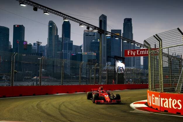 Motorsports: FIA Formula One World Championship WM Weltmeisterschaft 2018, Grand Prix of Singapore, 7 Kimi Raikkonen (FIN, Scuderia Ferrari), Singapore Singapore