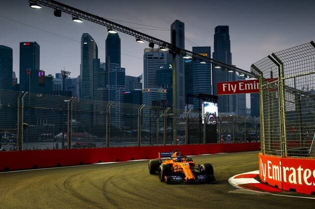 Motorsports: FIA Formula One World Championship WM Weltmeisterschaft 2018, Grand Prix of Singapore, 14 Fernando Alonso (ESP, McLaren F1 Team), Singapore Singapore