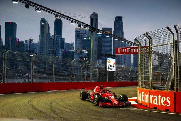 Motorsports: FIA Formula One World Championship WM Weltmeisterschaft 2018, Grand Prix of Singapore, 7 Kimi Raikkonen (FIN, Scuderia Ferrari), Singapore Singapore