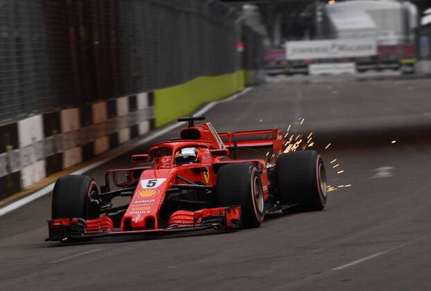 Sebastian Vettel, Scuderia Ferrari, formula 1 GP, Singapore, 15.09.2018 Photo:mspb Jerry Andre Sebastian Vettel, formula 1 GP, Singapore 2018