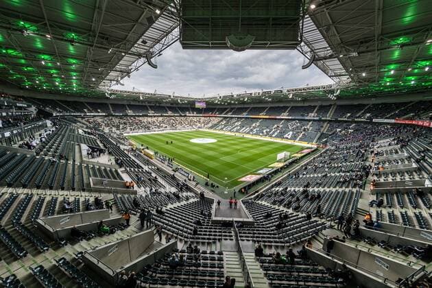 Borussia Park, the stadium of Borussia Monchengladbach during the Bundesliga match between Borussia Monchengladbach and FC Schalke 04 at the Borussia-Park, on September 15, 2018 in Monchengladbach, Germany Bundesliga 2018 2019 xVIxVIxImagesx xGerritxvanxKeulenxIVx 12119970
