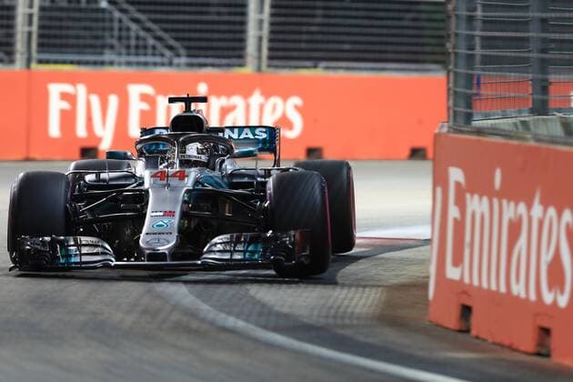 15th September 2018, Marina Bay Street Circuit, Singapore; Formula One Grand Prix of Singapore, Qualification; Mercedes AMG Petronas Motorsport, Lewis Hamilton  ActionPlus12062613 Octane