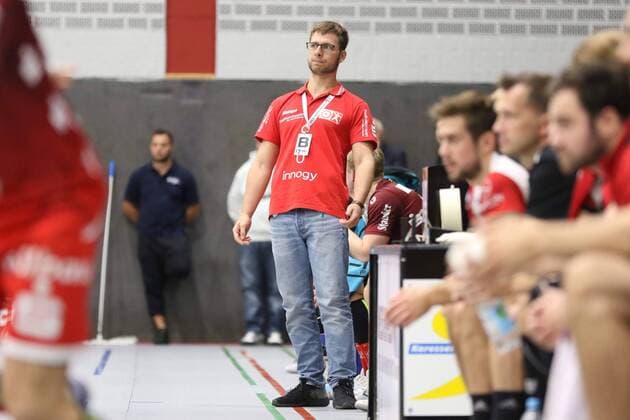 Jaron Siewert (Trainer TUSEM Essen), TuS N-Luebbecke vs TUSEM Essen, Handball, 2. Bundesliga, 15.09.2018, TuS N-Luebbecke vs TUSEM Essen, Handball, 2. Bundesliga, 15.09.2018 Luebbecke Copyright: xEIBNER JanxStrohdiekx EP_JSK