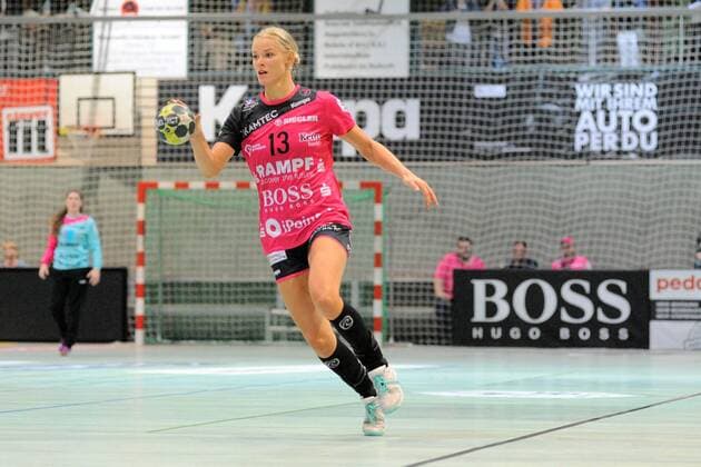 Shenia Minevskaja (TusSies Metzingen 13) TusSies Metzingen, Women, EHF-Cup, Round 1, 15.09.2018, Foto:TBaur Eibner TusSies Metzingen vs. HZRK Grude Metzingen Copyright: xEIBNER TobiasxBaurx EP_TBR