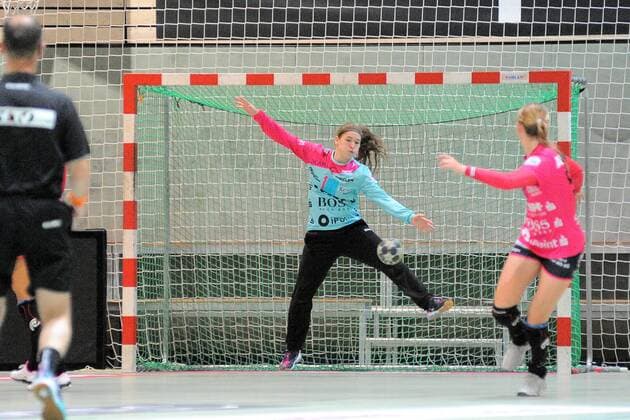Jesse van de Polder (TusSies Metzingen 1) im Tor TusSies Metzingen, Women, EHF-Cup, Round 1, 15.09.2018, Foto:TBaur Eibner TusSies Metzingen vs. HZRK Grude Metzingen Copyright: xEIBNER TobiasxBaurx EP_TBR