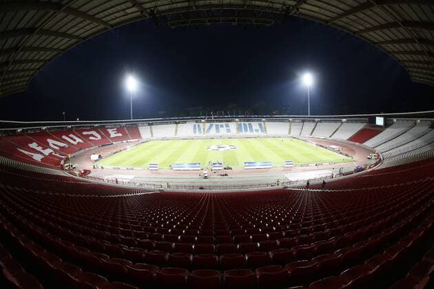 STADION fudbalera Crvene zvezde bez navijaca publike na utakmici kvalifikacija za UEFA Ligu Sampiona protiv Red Bul Salcburga na stadionu Rajko Mitic, Beograd 21.08.2018. godine MarkoxMetlas 