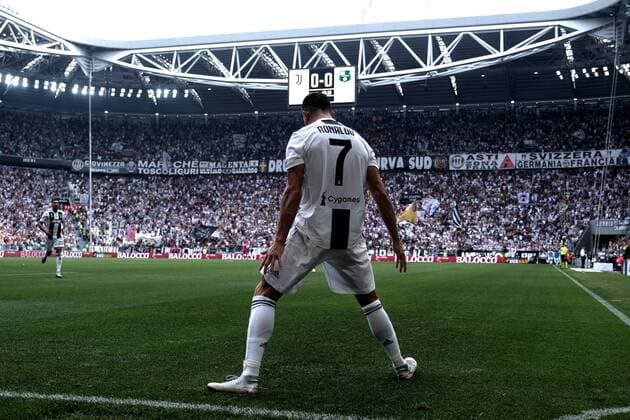 Sport Themen der Woche KW37 Fußball, Juventus Turin - Sassuolo Calcio Esultanza go Cristiano Ronaldo Juventus Goal celebration Torino 16-09-2018 Allianz Stadium Football Calcio Serie A 2018 2019 Juventus - Sassuolo Foto Federico Tardito OneNine Insidefoto feedericoxtardito