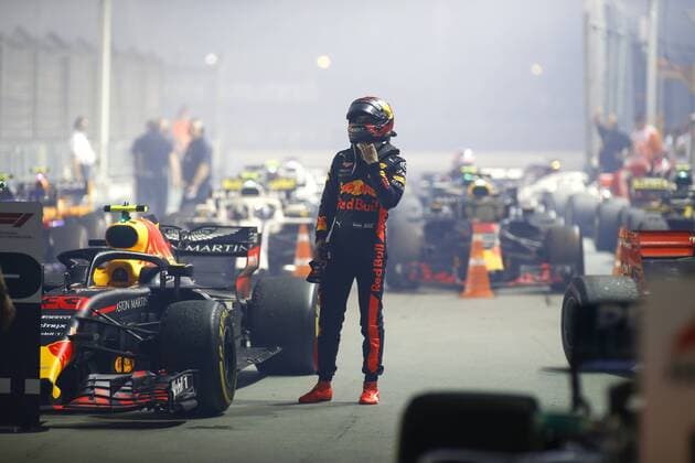 Motorsports: FIA Formula One World Championship WM Weltmeisterschaft 2018, Grand Prix of Singapore, 33 Max Verstappen (NLD, Aston Martin Red Bull Racing), Singapore Singapore