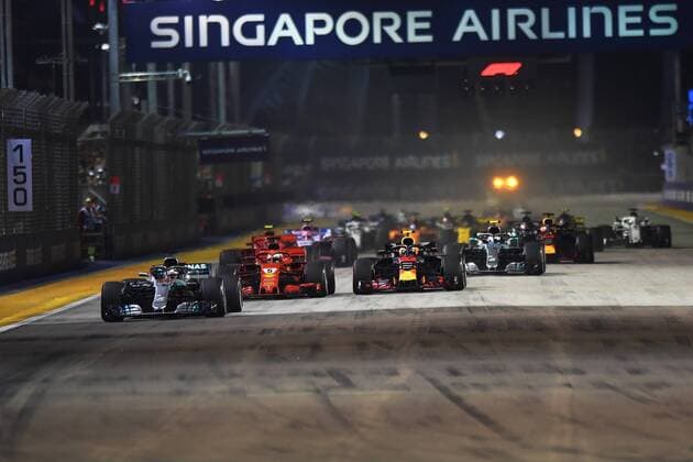 Start, formula 1 GP, Singapore, 16.09.2018 Photo:mspb Jerry Andre Start; formula 1 GP, Singapore 2018
