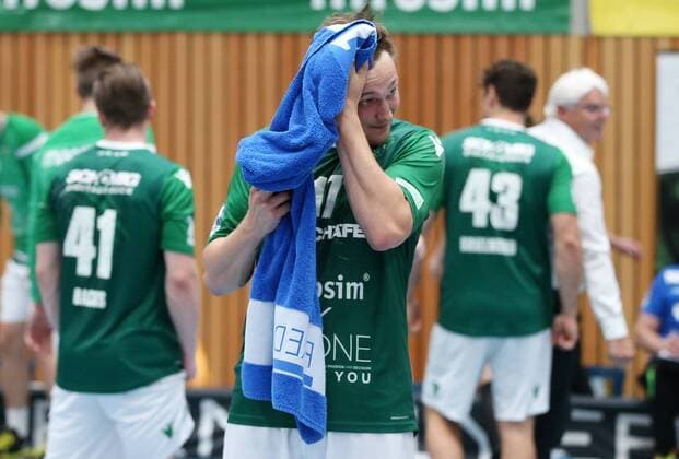 v.li.: , DKB 2. Handball-Bundesliga, DJK Rimpar Wölfe - VfL Lübeck-Schwartau,