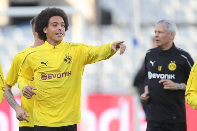 Dortmund s Axel Witsel pictured during a training session of German soccer club Borussia Dortmund, Monday 17 September 2018 in Brugge. Tomorrow Dortmund will meet Belgian team Club Brugge KV on day one of the UEFA Champions League, in group A. BRUNOxFAHY  x05428321x
