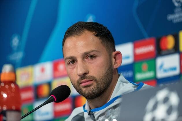 Sport Bilder des Tages 17.09.2018, Fussball, Saison 2018 2019, Champions League, Pressekonferenz - FC Schalke 04 Cheftrainer Domenico TEDESCO (FC Schalke 04) Gelsenkirchen Veltins Arena NRW Deutschland
