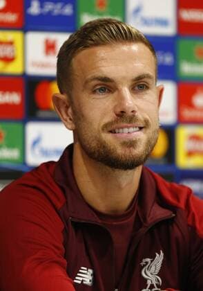 17th September 2018, Anfield, Liverpool, England; UEFA Champions League football, Liverpool versus Paris St Germain, ; Jordan Henderson of Liverpool speaking to the media at Anfield during today s press conference PK Pressekonferenz ahead of tomorrow s Champions League match against Paris Saint-Germain  ActionPlus12063469 AlanxMartin