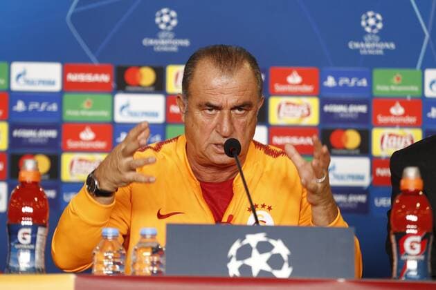 Galatasaray s Football Team Coach Fatih Terim gives a press conference PK Pressekonferenz on the eve of the team s a day before their UEFA Champions League Group D match against Lokomotiv Moscow on September 17 , 2018 in Istanbul , Turkey. 