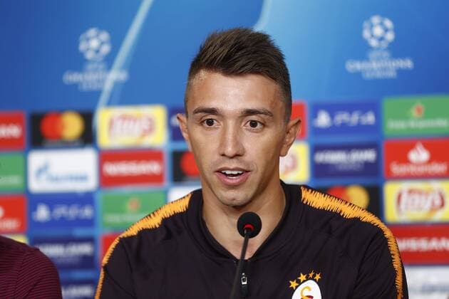 Galatasaray s Football Team Goalkeeper Fernando Muslera gives a press conference PK Pressekonferenz on the eve of the team s a day before their UEFA Champions League Group D match against Lokomotiv Moscow on September 17 , 2018 in Istanbul , Turkey. 