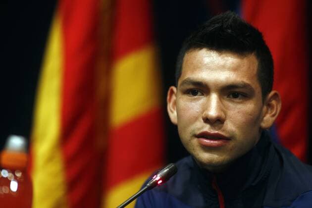 Rueda de prensa de Lozano antes del partido de Champions League contra el Barcelona. Lozano attends press conference PK Pressekonferenz before the Champions League match against Barcelona. 