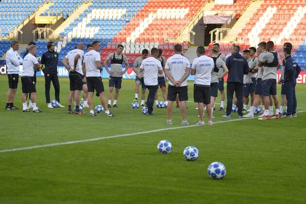 Trenink CSKA pred zapasem 1. kola skupiny G fotbalove Ligy mistru Viktoria Plzen - CSKA Moskva, 18. zari 2018 v Plzni. CTKPhotoP201809180915001  cha22