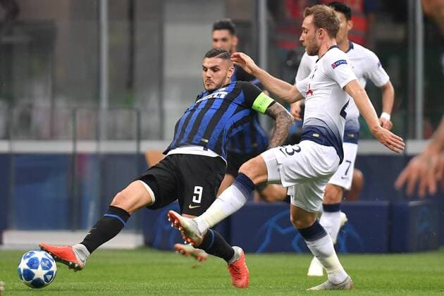 Mauro Icardi Inter Christian Eriksen Tottenham Milano 18-09-2018 Stadio Giuseppe Meazza Football Calcio Uefa Champions League 2018 2019 Group B FC Internazionale Milano - Tottenham Hotspur Foto Andrea Staccioli Insidefoto AndreaxStaccioli