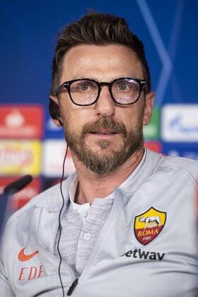 Coach Eusebio Di Francesco of Roma during press conference PK Pressekonferenz the day before Champions League match between Real Madrid and Roma at Santiago Bernabeu Stadium in Madrid, Spain. September 18, 2018.  (2806036)