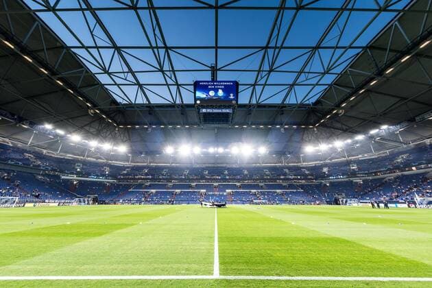 the stadium of FC Schalke 04 DFL REGULATIONS PROHIBIT ANY USE OF PHOTOGRAPHS AS IMAGE SEQUENCES AND OR QUASI-VIDEO. during the UEFA Champions League group D match between Schalke 04 and FC Porto at the Arena auf Schalke on September 18, 2018 in Gelschenkirchen, Germany UEFA Champions League 2018 2019 xVIxVIxImagesx xGerritxvanxKeulenxIVx 12162414
