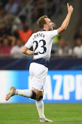 Mg Milano 18 09 2018 - Champions League Inter-Tottenham foto Matteo Gribaudi Image nella foto: esultanza gol Christian Eriksen 