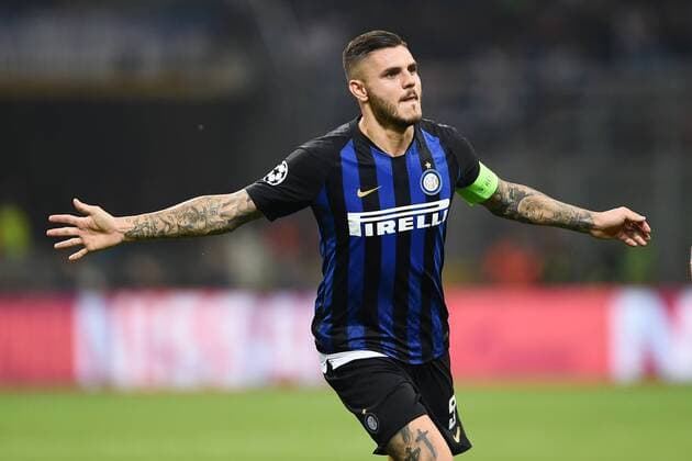 Fußball, CL, Inter Mailand - Tottenham Hotspur Db Milano 18 09 2018 - Champions League Inter-Tottenham foto Daniele Buffa Image nella foto: esultanza gol Mauro Icardi 