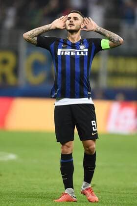 Fußball, CL, Inter Mailand - Tottenham Hotspur Db Milano 18 09 2018 - Champions League Inter-Tottenham foto Daniele Buffa Image nella foto: esultanza gol Mauro Icardi 