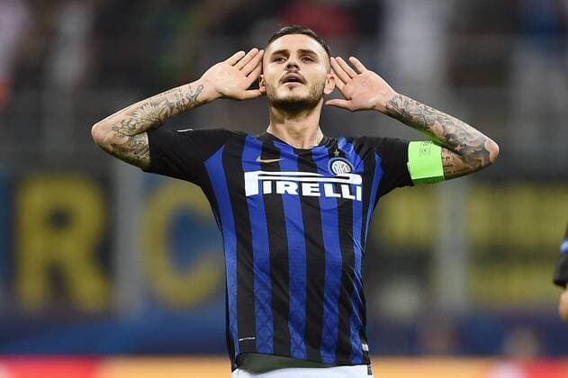 Fußball, CL, Inter Mailand - Tottenham Hotspur Db Milano 18 09 2018 - Champions League Inter-Tottenham foto Daniele Buffa Image nella foto: esultanza gol Mauro Icardi 