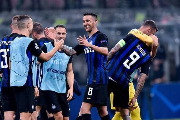 Fußball, CL, Inter Mailand - Tottenham Hotspur Matias Vecino of Inter Milan celebrates the victory during the UEFA Champions League Group B match between Inter Milan and Tottenham Hotspur at Stadio San Siro, Milan, Italy on 18 September 2018. Copyright: xGiuseppexMaffiax 2101