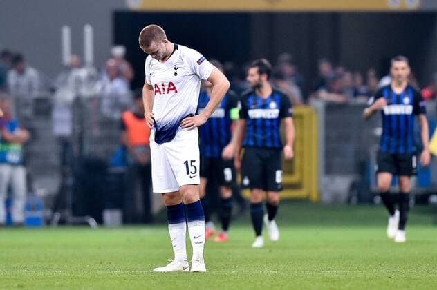 Fußball, CL, Inter Mailand - Tottenham Hotspur Eric Dier of Tottenham Hotspur looks dejected after Matias Vecino of Inter Milan scored second goal during the UEFA Champions League Group B match between Inter Milan and Tottenham Hotspur at Stadio San Siro, Milan, Italy on 18 September 2018. Copyright: xGiuseppexMaffiax 2101