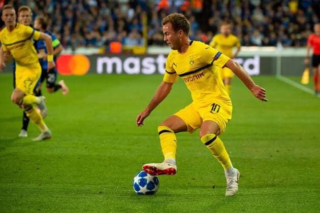 Bruegge, Belgien, 18.09.2018, UEFA Champions League - 2018 19 Season, Vorrunde, Gruppenphase - Gruppe A - 1. Spieltag, Club Bruegge - BV Borussia Dortmund, Mario Goetze (BVB) in aktion ( DeFodi001