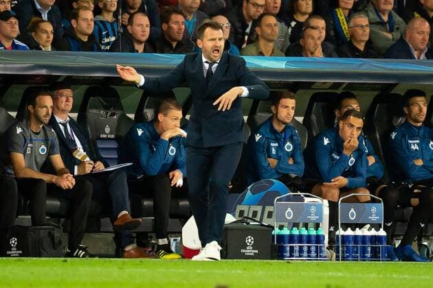 Bruegge, Belgien, 18.09.2018, UEFA Champions League - 2018 19 Season, Vorrunde, Gruppenphase - Gruppe A - 1. Spieltag, Club Bruegge - BV Borussia Dortmund, Trainer Ivan Leko (Bruegge) gestikuliert ( DeFodi001