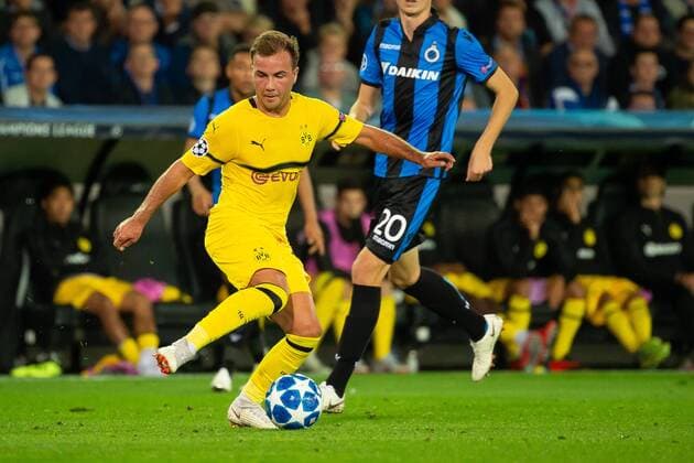 Bruegge, Belgien, 18.09.2018, UEFA Champions League - 2018 19 Season, Vorrunde, Gruppenphase - Gruppe A - 1. Spieltag, Club Bruegge - BV Borussia Dortmund, Mario Goetze (BVB) in aktion ( DeFodi001