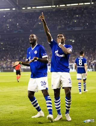 Gelsenkirchen, 18.09.2018 Torjubel: Breel Embolo (S04), Salif Sane (S04) FC Schalke 04 - FC Porto