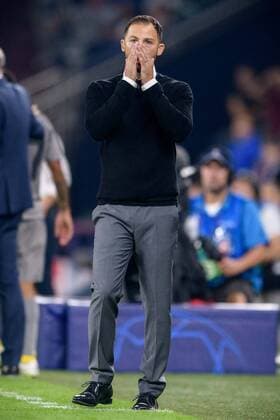 Trainer Domenico Tedesco (FC Schalke 04) beim Champions League Spiel zwischen dem FC Schalke 04 und dem FC Porto am 18.09.2018, FC Schalke 04 vs FC Porto, Champions League Gruppenphase, 18.09.2018 Gelsenkirchen Copyright: xSchuelerx xEibnerx-xPressefotox EP_EER