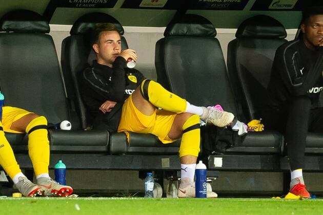 Bruegge, Belgien, 18.09.2018, UEFA Champions League - 2018 19 Season, Vorrunde, Gruppenphase - Gruppe A - 1. Spieltag, Club Bruegge - BV Borussia Dortmund, Mario Goetze (BVB) auf der bank ( DeFodi001