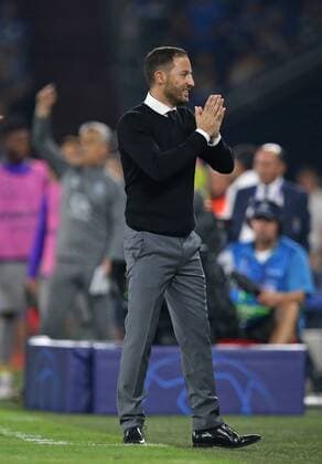 18.09.2018, Fussball UEFA Champions League 2018 2019, Gruppenphase, 1.Spieltag, FC Schalke 04 - FC Porto, in der VELTINS-Arena Gelsenkirchen. Trainer Domenico Tedesco (Schalke)