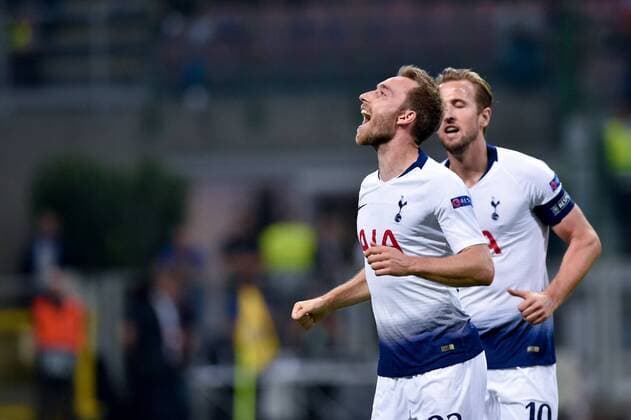 September 18, 2018 - Milan, Milan, Italy - Christian Eriksen of Tottenham Hotspur celebrates scoring first goal during the UEFA Champions League Group B match between Inter Milan and Tottenham Hotspur at Stadio San Siro, Milan, Italy on 18 September 2018. Inter Milan v Tottenham Hotspur.UEFA Champions League.18 09 2018.  - ZUMAn230 20180918_zaa_n230_336 Copyright: xGiuseppexMaffiax