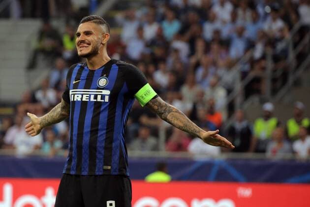 September 18, 2018 - Milan, Milan, Italy - Mauro Icardi 9 of FC Internazionale Milano reacts to a missed chance during the UEFA Champions League group B match between FC Internazionale and Tottenham Hotspur at Stadio Giuseppe Meazza on September 18, 2018 in Milan, Italy. FC Internazionale v Tottenham Hotspur - UEFA Champions League Group B  - ZUMAn230 20180918_zaa_n230_275 Copyright: xGiuseppexCottinix