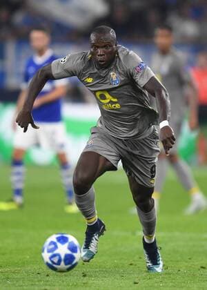 UEFA Champions League, Gruppenphase, Spiel 1, Saison 2018 2019, FC Schalke 04 vs FC Porto, 18.09.18. Veltinsarena Gelsenkirchen, Vincent Aboubaka , FC Porto, Aktion, Einzelbild UEFA regulations prohibit any use of photographs as image sequences and or quasi-video.