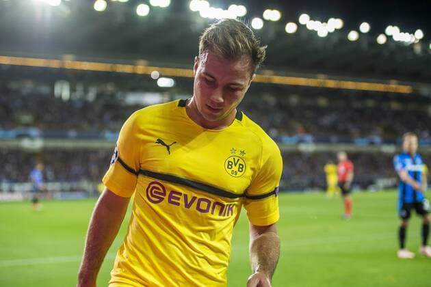 Fußball: Champions League, Saison 2018 2019, Gruppenphase, 1. Spieltag, Club Brügge - Borussia Dortmund am 18.09.2018 im Jan-Breydel-Stadion in Brügge (Belgien). Dortmunds Mario Götze Goetze geht zum Eckball. DFL REGULATIONS PROHIBIT ANY USE OF PHOTOGRAPHS AS IMAGE SEQUENCES AND OR QUASI-VIDEO. Copyright: xKirchner DavidxInderliedx