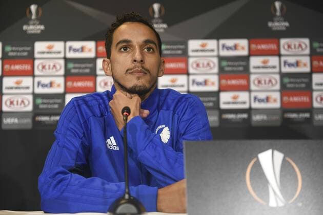 José Carlos Gonçalves Rodrigues, omtalt Zeca, paa FC Koebenhavns pressemoede i Parken, onsdag den 19. september 2018, foer Europa League-kampen mod FC Zenit torsdag aften.. , Danmark Denmark  Copyright: PhilipxDavalix cop102 spdk20180919-164558-L