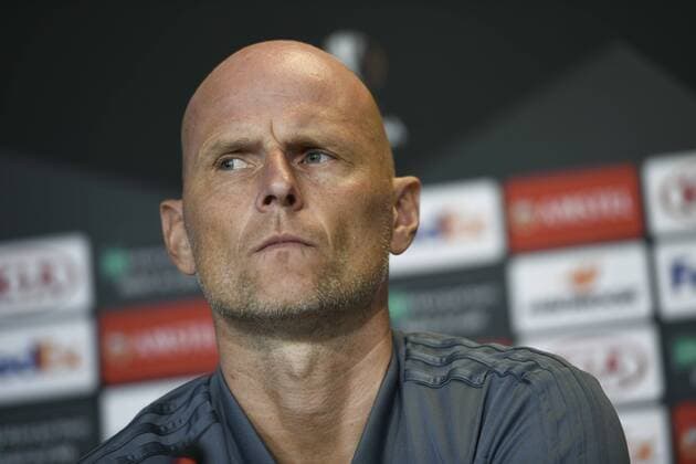 Traener Staale Solbakken paa FC Koebenhavns pressemoede i Parken, onsdag den 19. september 2018, foer Europa League-kampen mod FC Zenit torsdag aften.. , Danmark Denmark  Copyright: PhilipxDavalix cop102 spdk20180919-164640-L