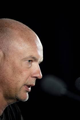 180919 Head coach Uwe Rösler of Malmö FF during a practice and press conference PK Pressekonferenz with Malmö FF ahead of the Europa League match against Genk on September 19, 2018 in Genk. Photo: Ludvig Thunman BILDBYRN kod LT 35537 Copyright: LUDVIGxTHUNMAN BB180919LT020