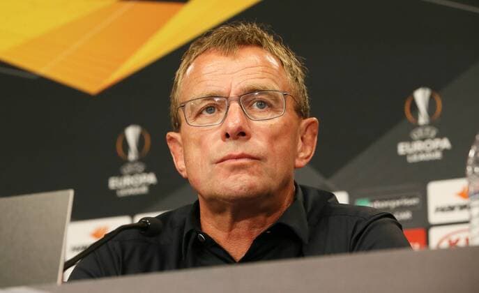 RB Leipzig - Pressekonferenz Fussball Leipzig, 19.09.2018, Red Bull Arena Fußball, Rasenballsport Leipzig, RB Leipzig , Pressekonferenz vor dem Euroleague-Spiel gegen FC Salzburg. , Im Bild: Cheftrainer Ralf Rangnick ,