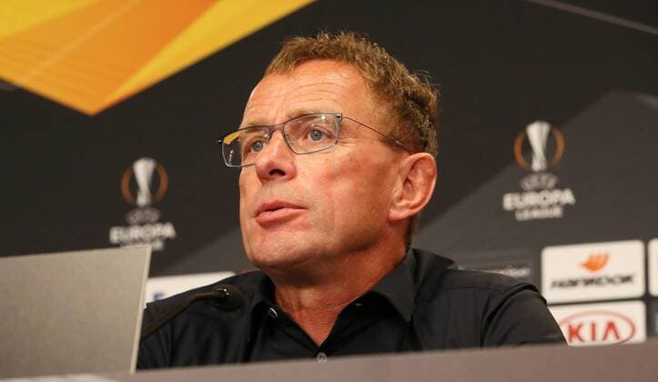 RB Leipzig - Pressekonferenz Fussball Leipzig, 19.09.2018, Red Bull Arena Fußball, Rasenballsport Leipzig, RB Leipzig , Pressekonferenz vor dem Euroleague-Spiel gegen FC Salzburg. , Im Bild: Cheftrainer Ralf Rangnick ,