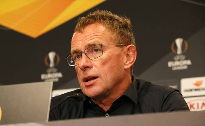 RB Leipzig - Pressekonferenz Fussball Leipzig, 19.09.2018, Red Bull Arena Fußball, Rasenballsport Leipzig, RB Leipzig , Pressekonferenz vor dem Euroleague-Spiel gegen FC Salzburg. , Im Bild: Cheftrainer Ralf Rangnick ,